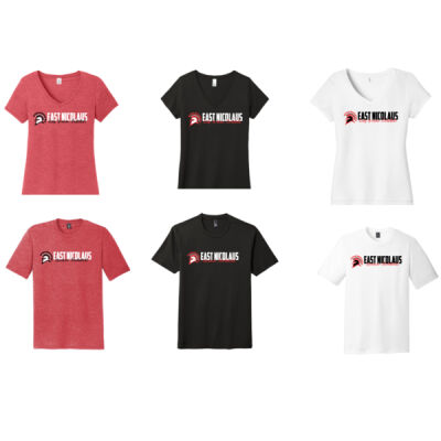 East Nicolaus Basketball Horizontal Text Triblend Tee Thumbnail