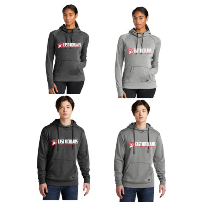 East Nicolaus Basketball Triblend Hoodie with horizontal text Thumbnail
